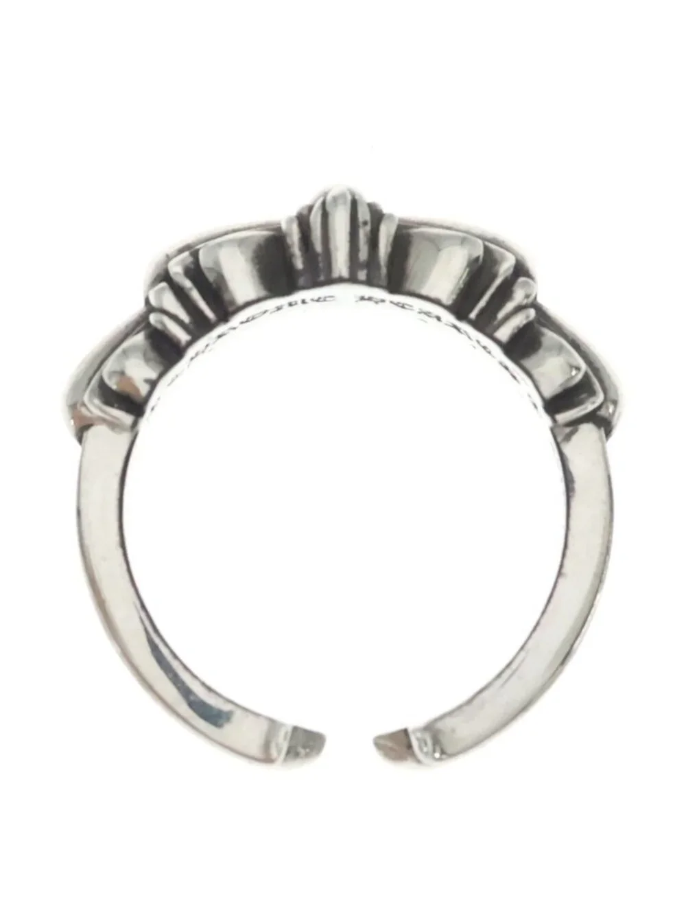 Chrome Hearts Baby Classic Double Floral Ring Silver
